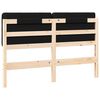 vidaXL T&ecirc;te de lit capitonn&eacute;e Marron et Noir 135 cm Pin massif