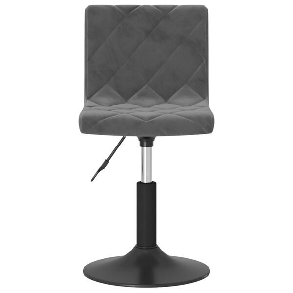 vidaXL Tabouret de bar Gris fonc&eacute; Velours