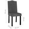 vidaXL Chaises &agrave; manger lot de 6 gris fonc&eacute; velours