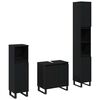 vidaXL Ensemble de mobilier de salle de bain 3 pcs Ch&ecirc;ne noir
