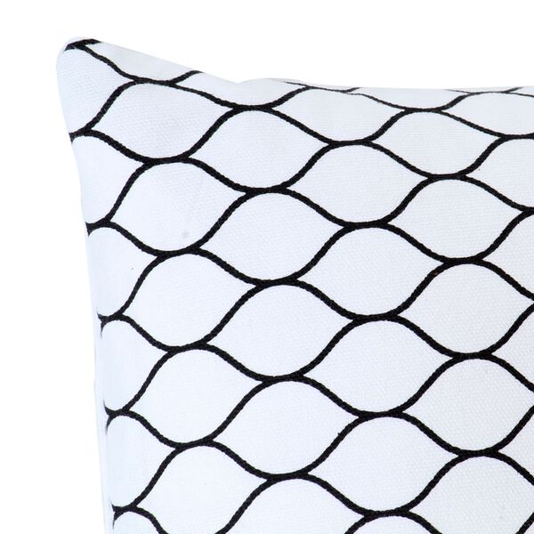 vidaXL Coussins imprimés lot de 2 Noir et blanc 40x40 cm Coton