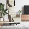 vidaXL Fauteuil inclinable avec repose-pieds cr&egrave;me similicuir