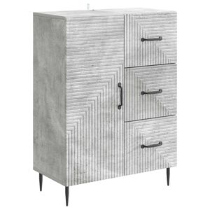 vidaXL Buffet Gris b&eacute;ton 66 x 34,5 x 89,5 cm Bois d'ing&eacute;nierie