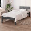 vidaXL Cadre de lit sans matelas gris bois massif 100x200 cm
