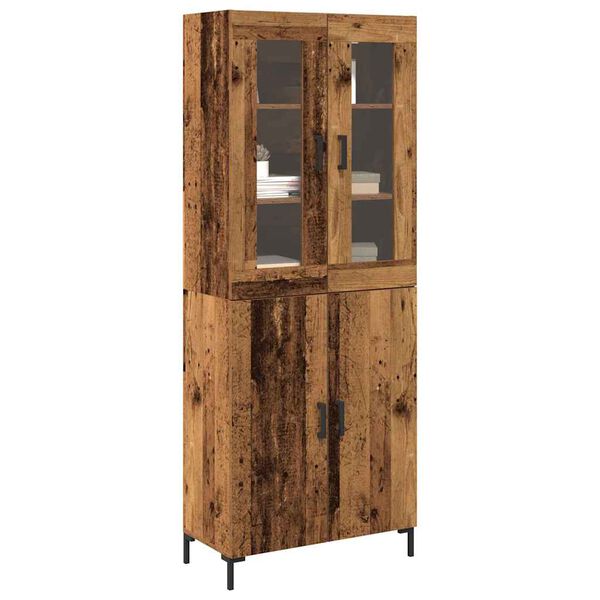 vidaXL Haut Armoire Montage mural 2 pcs Bois ancien 69,5 x 34 x 180 cm