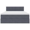 vidaXL Lit de Rangement avec matelas Gris fonc&eacute; 140 x 190 cm Velours