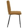 vidaXL Chaises &agrave; manger lot de 4 marron velours