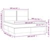 vidaXL Sommier &agrave; lattes de lit matelas et LED Gris clair 160x200 cm