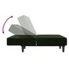 vidaXL Canap&eacute;-lit &agrave; 2 places avec repose-pied Vert fonc&eacute; Velours