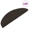 vidaXL Tapis d'escalier auto-adh&eacute;sifs 20 pcs anthracite 56x17x3 cm