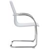 vidaXL Chaise de bureau cantilever Blanc Similicuir