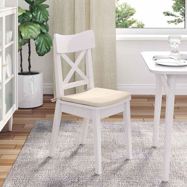vidaXL Coussins de si&egrave;ge 4 pcs Beige 40 x 40 x 3 cm