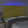 vidaXL T&ecirc;te de lit &agrave; LED Vert 144x5x118/128 cm Tissu