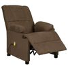 vidaXL Fauteuil de massage Marron Similicuir daim