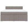 vidaXL Sommier &agrave; lattes de lit avec matelas Taupe 180x200 cm Tissu