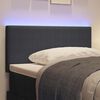 vidaXL T&ecirc;te de lit LED avec t&ecirc;te de lit Gris fonc&eacute; 80 cm Polyester