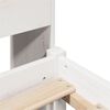 vidaXL Lit biblioth&egrave;que sans matelas blanc 90x200cm bois de pin massif