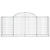 vidaXL Paniers à gabions arqués 10 pcs 200x50x80/100 cm Fer galvanisé