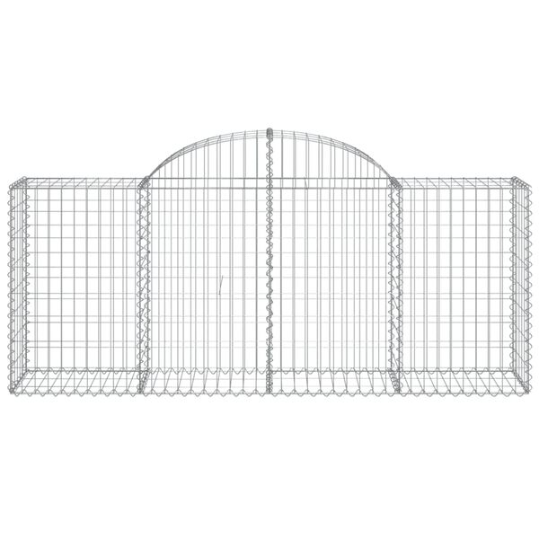 vidaXL Paniers à gabions arqués 10 pcs 200x50x80/100 cm Fer galvanisé