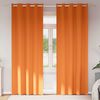 vidaXL Rideaux occultants avec anneaux 2 pcs Orange vif 260 x 140 cm