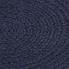 vidaXL Napperons 4 pcs Bleu marine Plain 38 cm Rond Coton