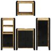 vidaXL Ensemble de mobilier de salle de bain avec étagère 4 pcs