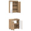 vidaXL Ensemble de mobilier de salle de bain TULUM Ch&ecirc;ne artisanal