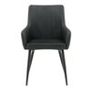 Venture Home Chaises &agrave; manger lot de 2 Comfort aspect cuir noir