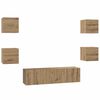 vidaXL Ensemble meuble TV 6 pcs Ch&ecirc;ne artisanal Bois d'ing&eacute;nierie