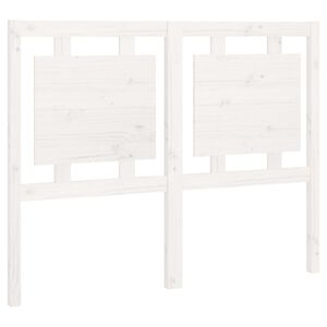 vidaXL T&ecirc;te de lit Blanc 125,5x4x100 cm Bois massif de pin
