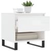 vidaXL Table basse blanc brillant 50x46x50 cm bois d&rsquo;ing&eacute;nierie