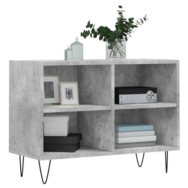 vidaXL Meuble TV gris b&eacute;ton 69,5x30x50 cm bois d'ing&eacute;nierie