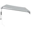 vidaXL Auvent r&eacute;tractable automatique avec LED anthracite et blanc