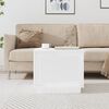 vidaXL Table basse blanc brillant 51x50x44 cm bois d'ing&eacute;nierie