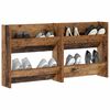 vidaXL Cabinet &agrave; chaussures 2 pcs Bois ancien 60 x 18 x 60 cm