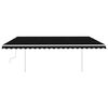 vidaXL Auvent manuel r&eacute;tractable avec poteaux 5x3,5 m Anthracite
