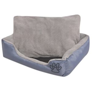 vidaXL Lit pour chiens avec coussin rembourr&eacute; Taille XXL Gris