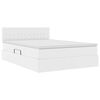 vidaXL Lit avec rangement et matelas Blanc pur 140 x 190 cm