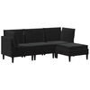 vidaXL Ensemble de meubles pour le salon 4 pc Noir Velours