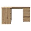 vidaXL Bureau d'angle chêne artisanal 145x100x76 cm bois d'ingénierie