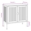 vidaXL Buffet noir 70x35x70 cm verre et acier