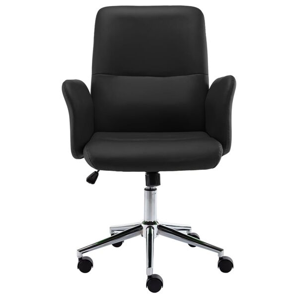 vidaXL Chaise de bureau Noir Similicuir