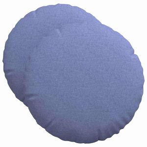 vidaXL Coussins de si&egrave;ge 2 pcs Bleu denim &Oslash;50 x 19 cm tissu