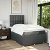 vidaXL Sommier &agrave; lattes de lit avec matelas gris fonc&eacute; 120x190cm tissu