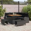 vidaXL Ensemble de canap&eacute; de jardin avec coussin 8 pcs Noir