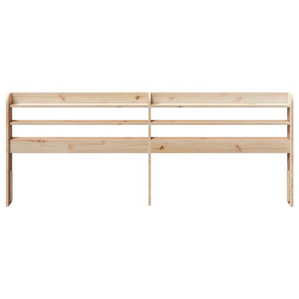 vidaXL T&ecirc;te de lit avec &eacute;tag&egrave;res 180 cm bois massif de pin