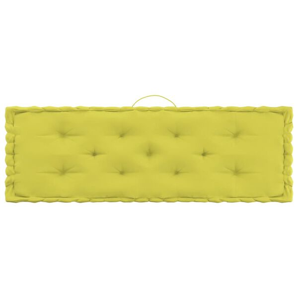 vidaXL Coussins de plancher de palette lot de 7 Vert pomme Coton