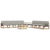 vidaXL Ensemble de canap&eacute;s d'ext&eacute;rieur 9 pc Blanc et gris clair