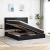 vidaXL Lit avec rangement et matelas Noir 180 x 200 cm Polyester
