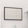 vidaXL Miroir de salle de bain Gris brillant 60x1,5x37 cm Agglom&eacute;r&eacute;